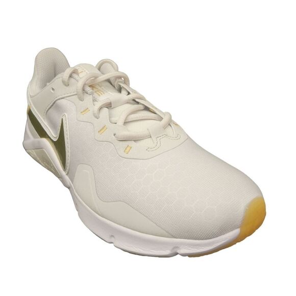 Nike Womens Legend Essential 2 CQ9545-010 White Gold Running Shoes Sneakers - Picture 4 of 7